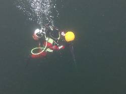 Arbeiten unter Wasser in Lunz am See